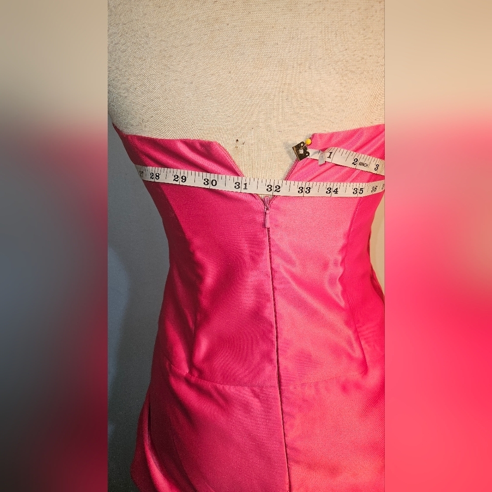 Source Unknown Vibrant Pink Strapless Dress - Picture 6 of 6